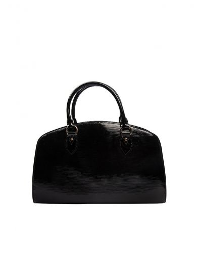 LOUIS VUITTON BLACK PATENT EPI LEATHER JASMIN TOTE