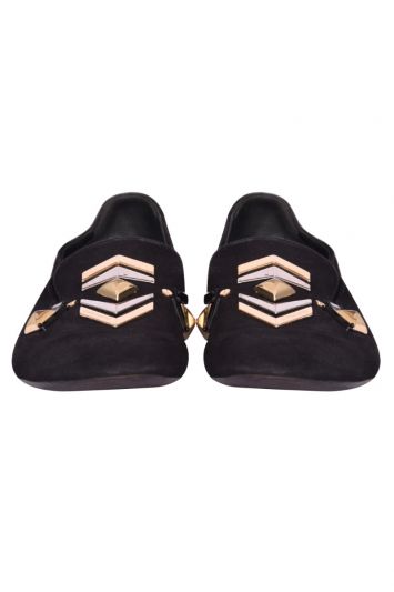 Louis Vuitton Black Suede Loafers