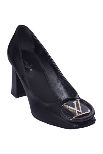 Louis Vuitton Circle Logo Black Heels