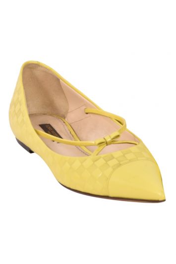 Louis Vuitton Damier Check Fluroscent Yellow Flats