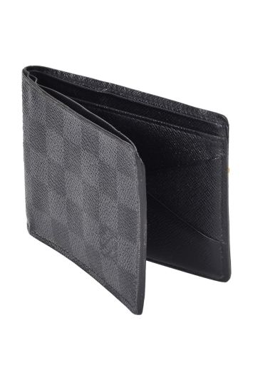 Louis Vuitton Leather Damier Check Wallet