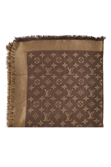 Louis Vuitton Monogram Brown Shimmer Shawl