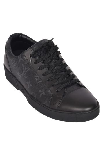 Louis Vuitton Black Fabric And Suede Low Top Sneakers Size 43 Louis Vuitton