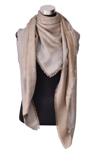 Louis Vuitton Silk Beige Shawls