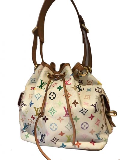 Louis Vuitton Multicolor Petit Noe Blanc Shoulder Bag