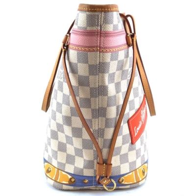 LOUIS VUITTON NEVERFULL MM LIMITED EDITION DAMIER AZUR CANVAS TOTE BAG