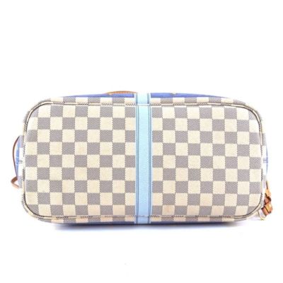 LOUIS VUITTON NEVERFULL MM LIMITED EDITION DAMIER AZUR CANVAS TOTE BAG