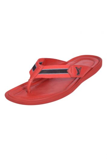 Louis Vuitton Red Leather Slippers