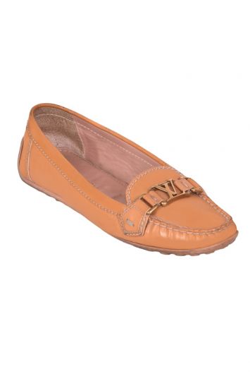 Louis Vuitton Tan Patent Leather Loafers