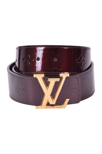 Louis Vuitton Vernis Patent Leather Logo Belt