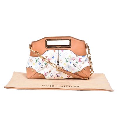 LOUIS VUITTON WHITE MULTICOLORE JUDY MM BAG