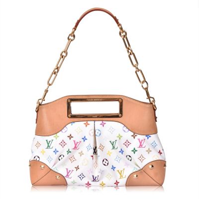 LOUIS VUITTON WHITE MULTICOLORE JUDY MM BAG