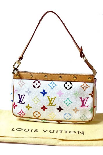 Louis Vuitton White/Multicolor Monogram Multicolore Pochette Bag