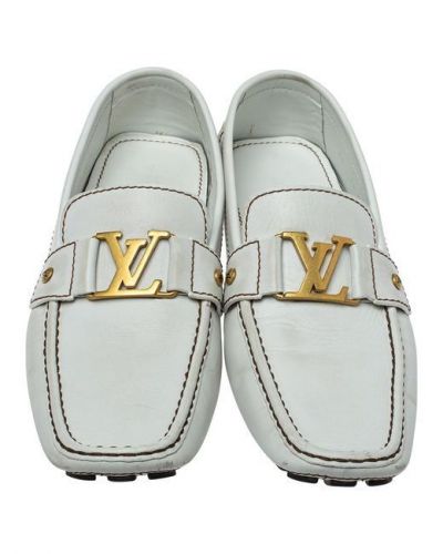 LOUIS VUITTON WHITE OXFORD LOAFERS