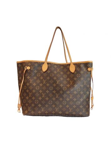 Louis Vuitton Neverfull GM Monogram Canvas Tote Bag with yellow interior