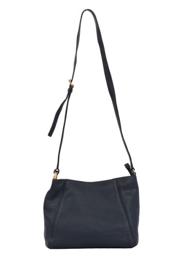Michael Kors Fulton Blue Leather Shoulder Bag