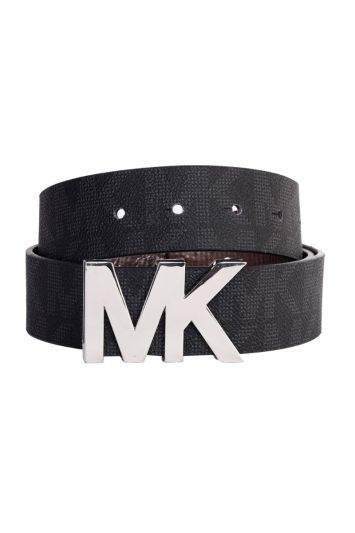 MICHAEL KORS MONOGRAM SILVER BUCKLE BELT