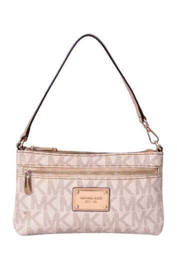 Michael Kors Monogram White Pochette