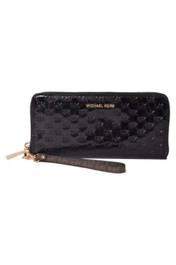 Michael Kors Patent Leather Black Wristlet