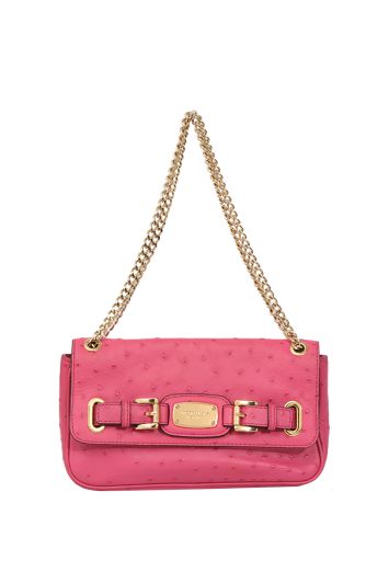 Michael Kors Pink Ostrich Sling Bag