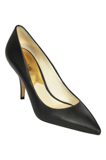 Michael Kors Saffiano Black Mid Pumps