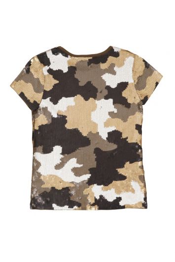 Michael Kors Sequined Camouflage Top