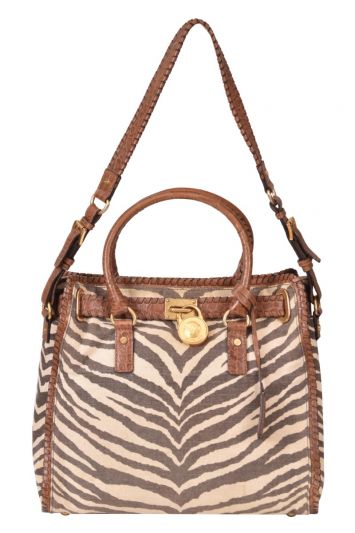 Michael Kors Zebra Print Hamilton Tote Bag