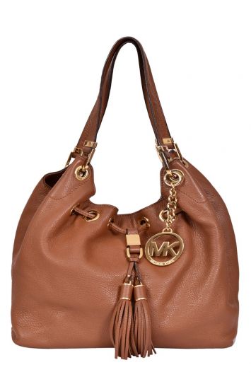 Micheal Kors Camden Leather Tassel Hobo Bag