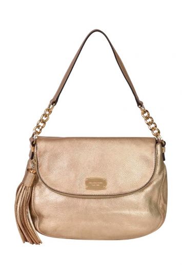 MK Crossbody Bedford Tassel Gold Leather Bag