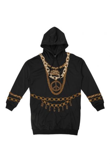 Moschino x H&M Gold Chain Hoodie Dress