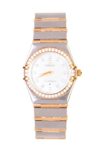 OMEGA CONSTELLATION TWO TONE DIAMOND WATCH