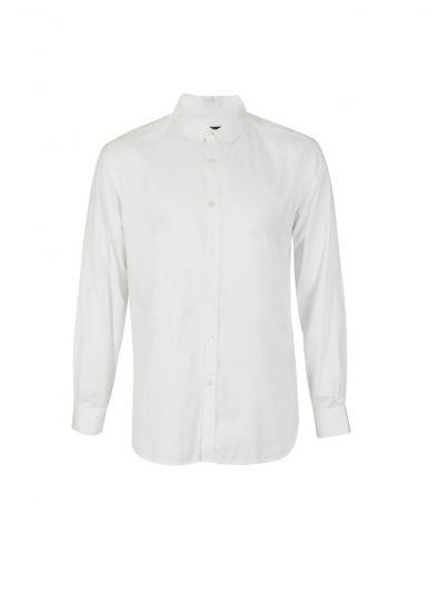 PAUL SMITH WHITE CLASSIC HERRINGBONE SELF PRINT SHIRT