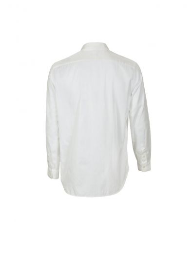 PAUL SMITH WHITE CLASSIC HERRINGBONE SELF PRINT SHIRT