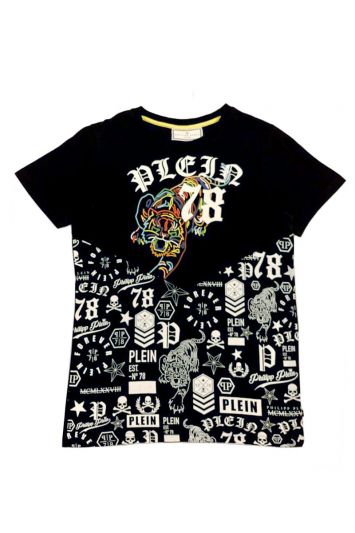 PHILIPP PLEIN MULTICOLOURED TIGER T SHIRT