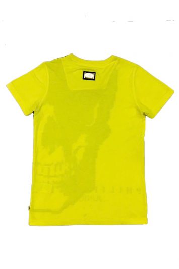 PHILIPP PLEIN NEON GREEN STUDDED T SHIRT