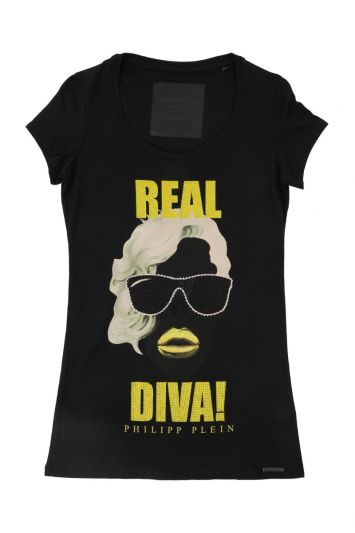 Philipp Plein Real Diva Crystal Studded T-shirt