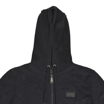 PHILIPP PLEIN STARS HOODIE BLACK SWEATSHIRT ZIP UP