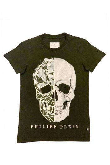 PHILIPP PLEIN STUDDED SKULL T SHIRT