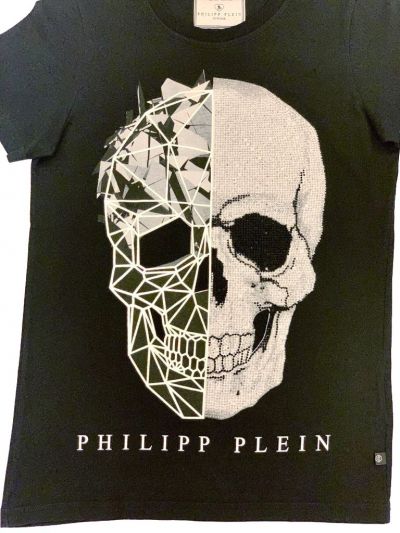 PHILIPP PLEIN STUDDED SKULL T SHIRT