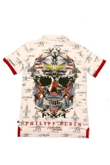 PHILIPP PLEIN WHITE & RED AIRFORCE T SHIRT