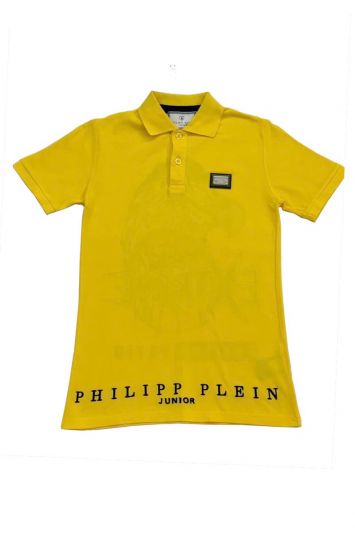 PHILIPP PLEIN YELLOW EXTREME EAGLE POLO