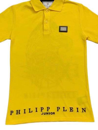 PHILIPP PLEIN YELLOW EXTREME EAGLE POLO