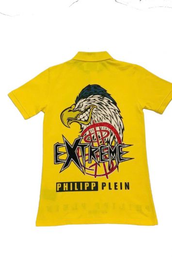 PHILIPP PLEIN YELLOW EXTREME EAGLE POLO