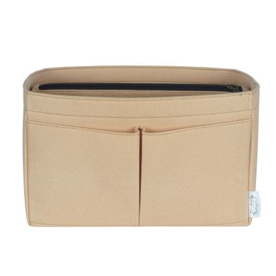 POCHETTE DE LUXE BEIGE WITH INSERT BAG ORGANIZER