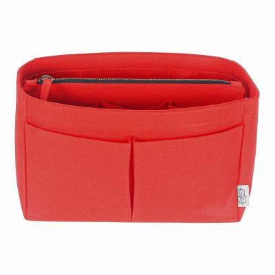 POCHETTE DE LUXE RED WITH INSERT BAG ORGANIZER