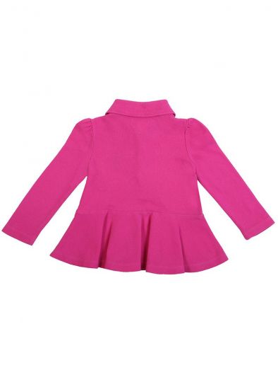 POLO RALPH LAUREN PINK PIQUE PEPLUM POLO DRESS