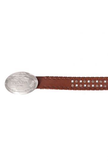 Prada Brown knotted leather Men’s Belt