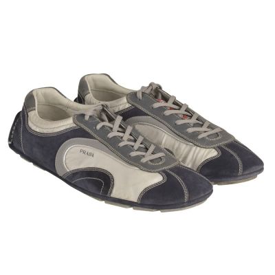 PRADA LEATHER LOW TRAINERS