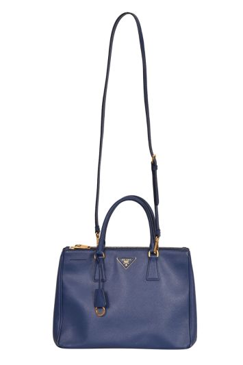 Prada Navy Blue Saffiano Lux Leather Bag