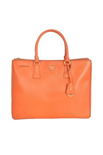 Prada Saffiano Lux Medium Double Zip Tote Bag